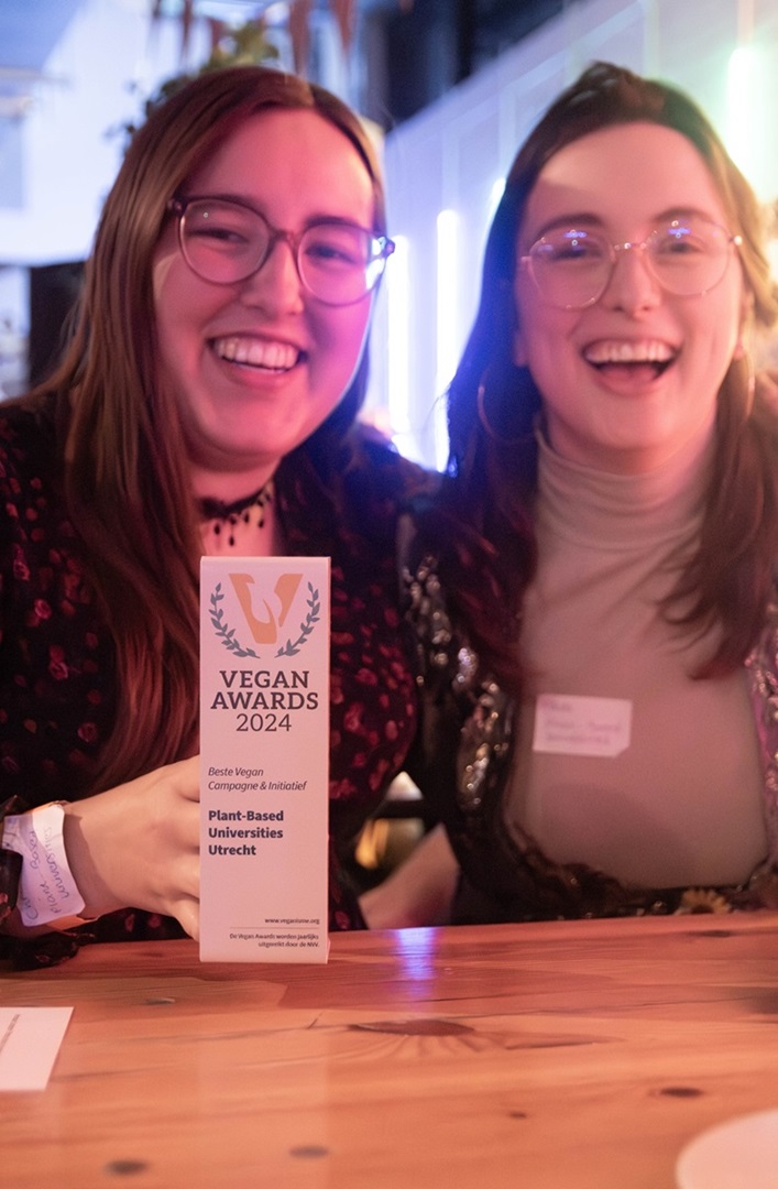 Vegan Awards winnaar Plant based university Utrecht in de categorie vegan campagne & initiatief 2024.